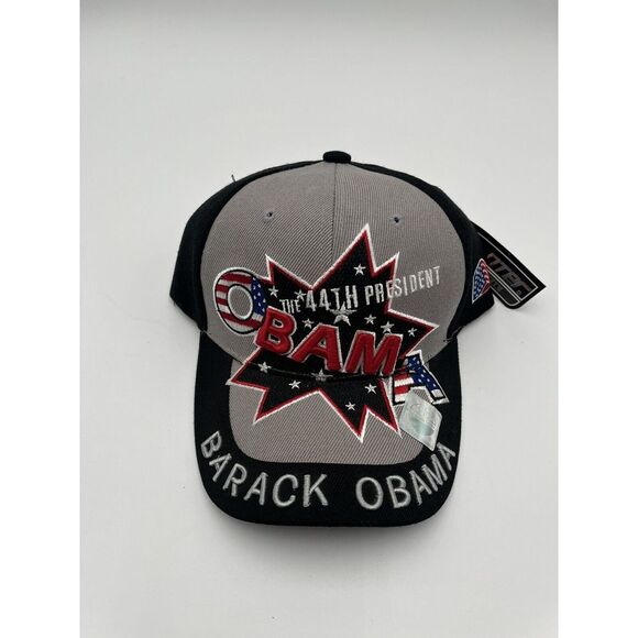 Barack Obama 44th President Hook And Loop back Hat/Cap NWT - Picture 1 of 8